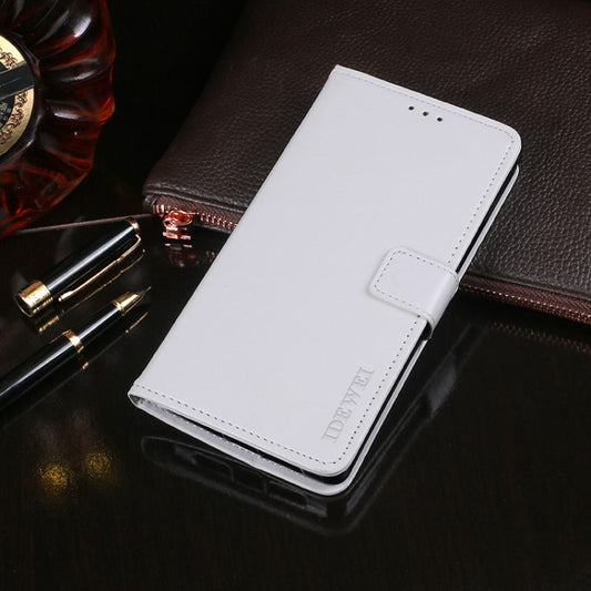 For Huawei Honor 9C idewei Crazy Horse Texture Horizontal Flip Leather Case with Holder & Card Slots & Wallet(White) - Honor Cases by idewei | Online Shopping UK | buy2fix