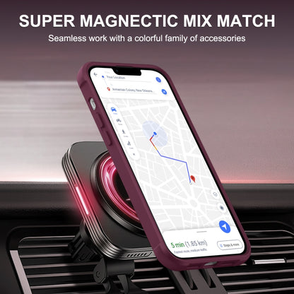 For iPhone 13 Pro Max / 12 Pro Max MagSafe Magnetic Phone Case(Wine Red) - iPhone 13 Pro Max Cases by buy2fix | Online Shopping UK | buy2fix