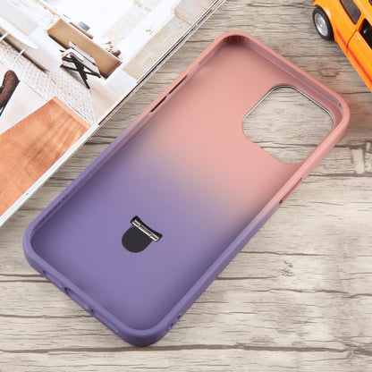 For iPhone 15 Gradient MagSafe Holder Liquid TPU Hybrid PC Phone Case(Pink Purple) - iPhone 15 Cases by buy2fix | Online Shopping UK | buy2fix