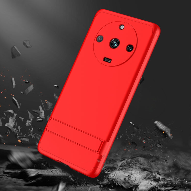 For Realme 11 Pro / 11 Pro+ GKK Three Stage Splicing Full Coverage PC Phone Case with Stand(Red) - Realme Cases by GKK | Online Shopping UK | buy2fix