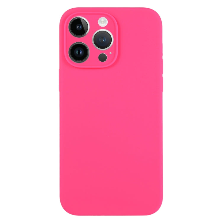 For iPhone 13 Pro Max Pure Color Liquid Silicone Fine Pore Phone Case(Fresh Pink) - iPhone 13 Pro Max Cases by buy2fix | Online Shopping UK | buy2fix