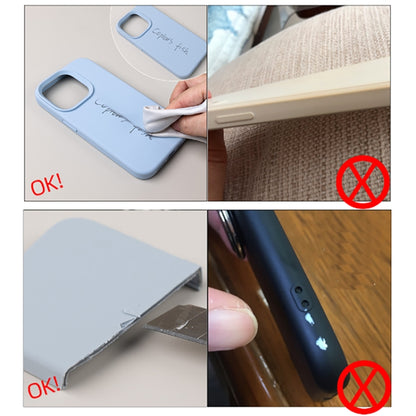 For iPhone 14 Pro Pure Color Liquid Silicone Fine Pore Phone Case(Antique White) - iPhone 14 Pro Cases by buy2fix | Online Shopping UK | buy2fix