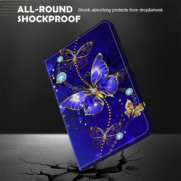 For Samsung Galaxy Tab A 10.1 2019 Crystal Texture Painted Leather Tablet Case(Diamond Butterflies) - Tab A 10.1 (2019) T510 / T515 by buy2fix | Online Shopping UK | buy2fix