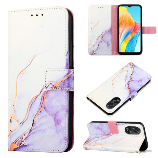 For OPPO A38 4G Global PT003 Marble Pattern Flip Leather Phone Case(LS006) - A38 Cases by buy2fix | Online Shopping UK | buy2fix