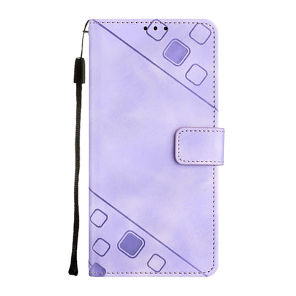 For Motorola Moto G Power 5G 2024 Skin Feel Embossed Leather Phone Case(Light Purple) - Motorola Cases by buy2fix | Online Shopping UK | buy2fix