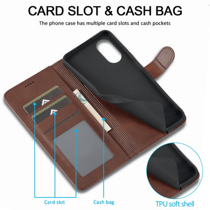 For OPPO A58 4G / A98 5G / F23 5G LC.IMEEKE Calf Texture Horizontal Flip Leather Case(Brown) - OPPO Cases by LC.IMEEKE | Online Shopping UK | buy2fix