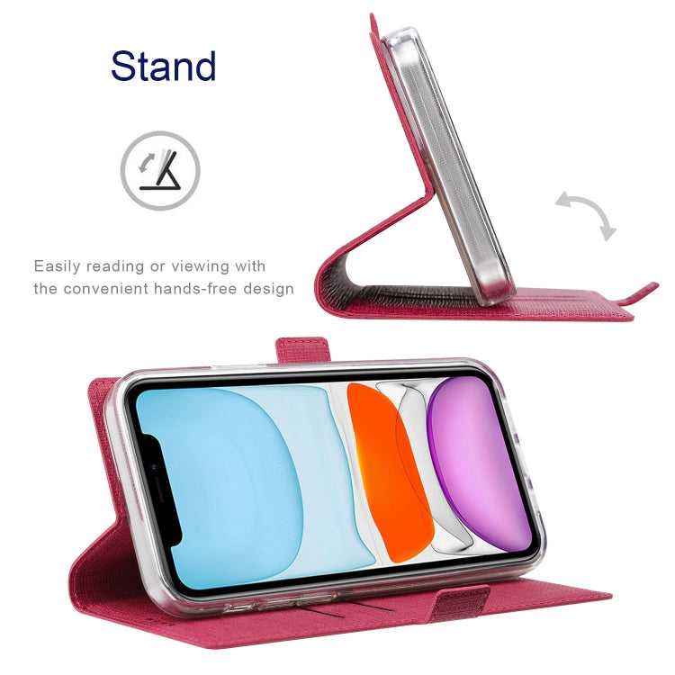 For iPhone 15 ViLi K Series Dual-side Buckle Magsafe Leather Phone Case(Rose Red) - iPhone 15 Cases by ViLi | Online Shopping UK | buy2fix