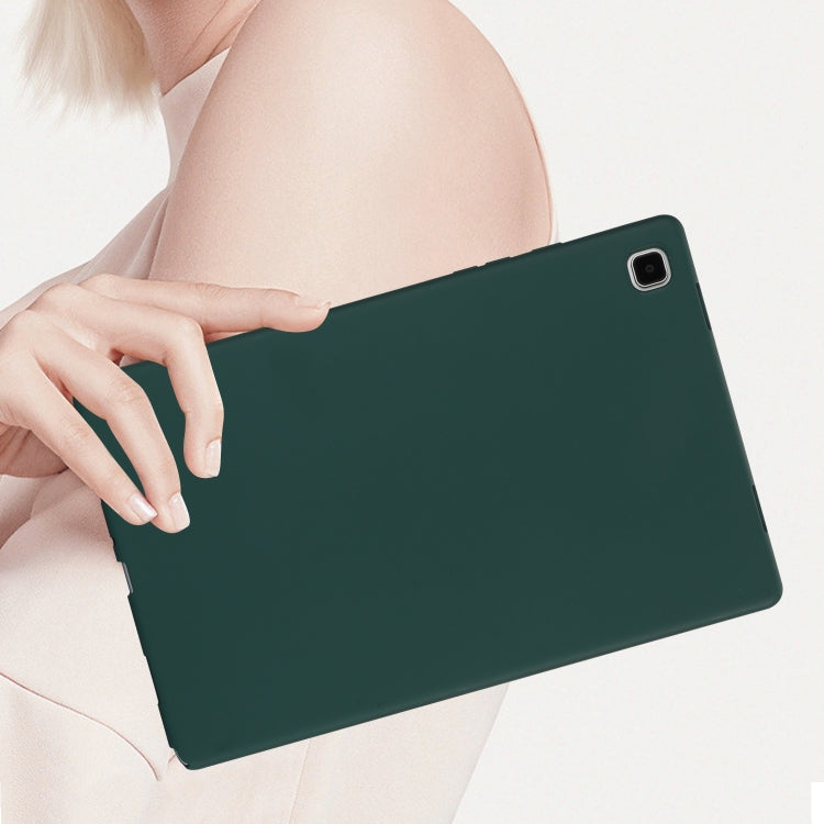 For Samsung Galaxy Tab S9 Oil Spray Skin-friendly TPU Tablet Case(Deep Green) - Galaxy Tab S9 Cases by buy2fix | Online Shopping UK | buy2fix