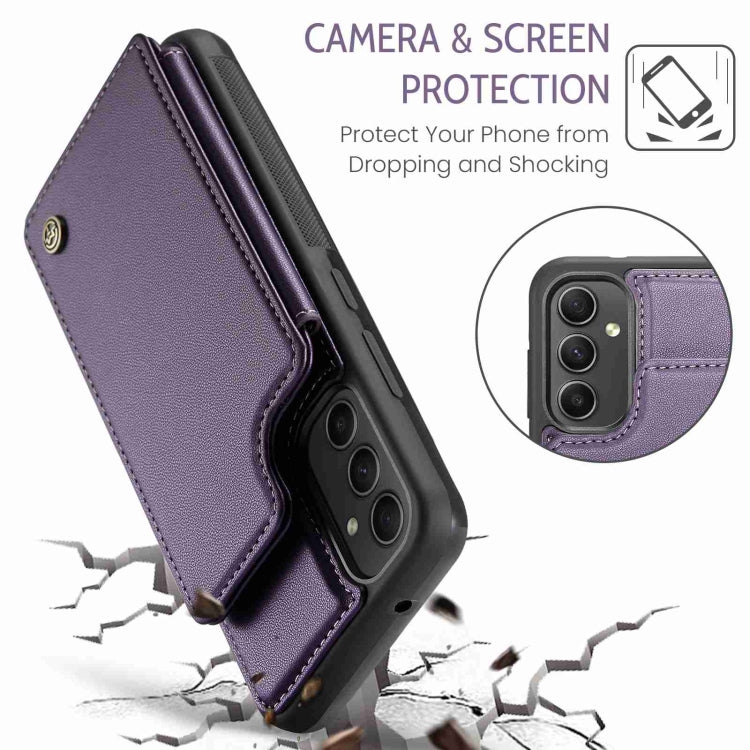 For Samsung Galaxy A54 5G CaseMe C22 Card Slots Holder RFID Anti-theft Phone Case(Purple) - Galaxy Phone Cases by CaseMe | Online Shopping UK | buy2fix