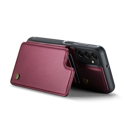 For Samsung Galaxy A24 4G CaseMe C22 Card Slots Holder RFID Anti-theft Phone Case(Wine Red) - Galaxy Phone Cases by CaseMe | Online Shopping UK | buy2fix