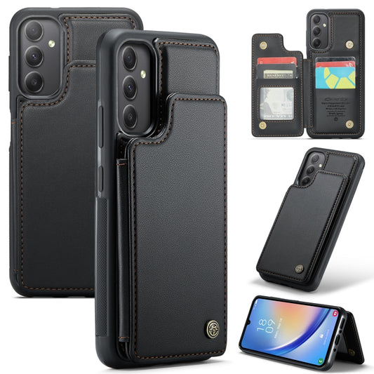 For Samsung Galaxy A34 5G CaseMe C22 Card Slots Holder RFID Anti-theft Phone Case(Black) - Galaxy Phone Cases by CaseMe | Online Shopping UK | buy2fix