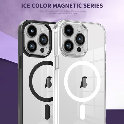 For iPhone 14 Pro Max Ice Color Magnetic Series PC + Acrylic Magsafe Phone Case(Purple) - iPhone 14 Pro Max Cases by buy2fix | Online Shopping UK | buy2fix