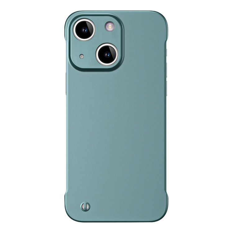 For iPhone 15 Frameless Metallic Paint Hybrid PC Phone Case(Green) - iPhone 15 Cases by buy2fix | Online Shopping UK | buy2fix