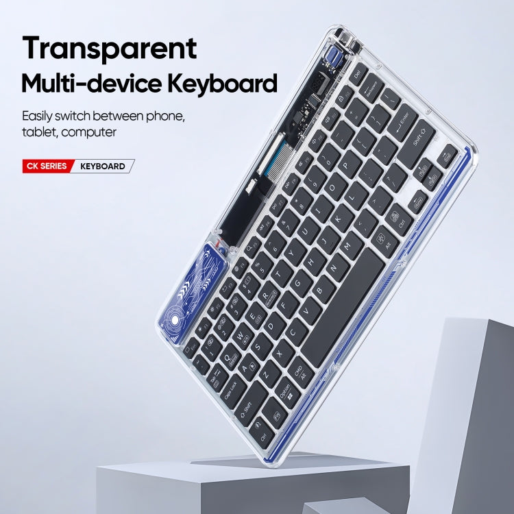DUX DUCIS CK Series Crystal Transparent Wireless Bluetooth Keyboard - Universal Keyboard by DUX DUCIS | Online Shopping UK | buy2fix