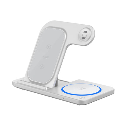 WIWU Wi-W020 3 in 1 Foldable Wireless Charger - Wireless Charger by WIWU | Online Shopping UK | buy2fix