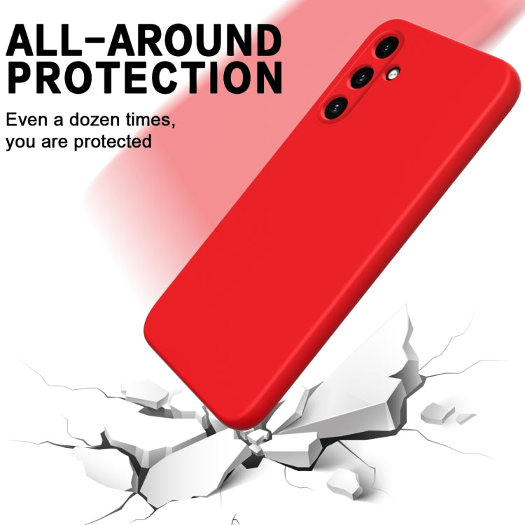 For Samsung Galaxy A35 5G Pure Color Liquid Silicone Shockproof Full Coverage Phone Case(Red) - Galaxy Phone Cases by buy2fix | Online Shopping UK | buy2fix