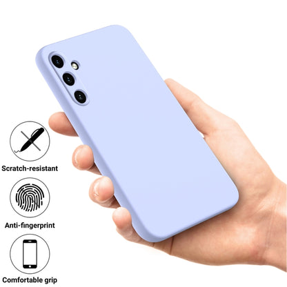 For Samsung Galaxy A35 5G Pure Color Liquid Silicone Shockproof Full Coverage Phone Case(Purple) - Galaxy Phone Cases by buy2fix | Online Shopping UK | buy2fix