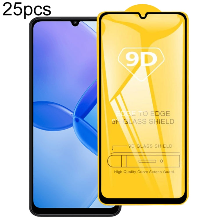 For Xiaomi Redmi 13R / Poco M6 25pcs 9D Full Glue Screen Tempered Glass Film - 13R Tempered Glass by buy2fix | Online Shopping UK | buy2fix