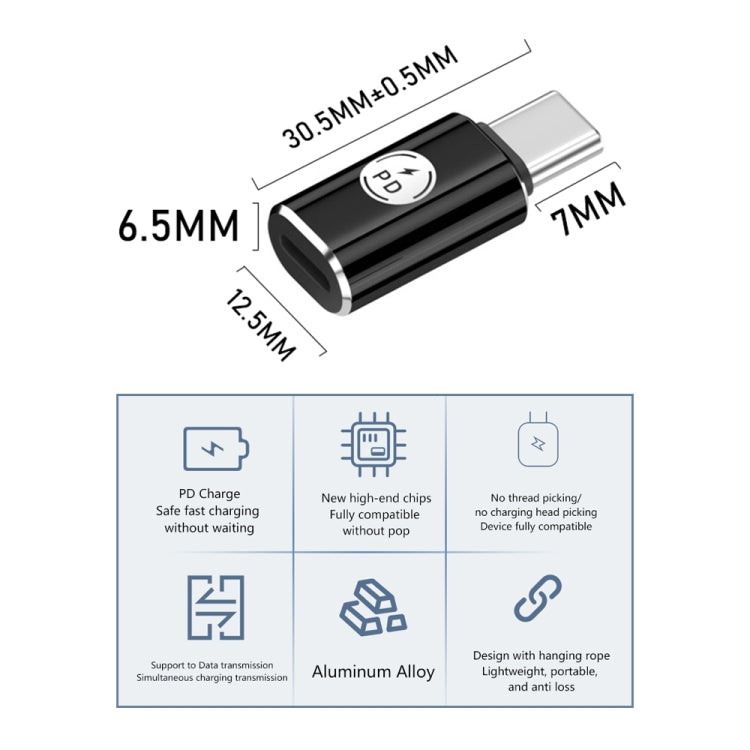 PD27W USB-C / Type-C to 8 Pin Adapter(Silver) - Converter & Adapter by buy2fix | Online Shopping UK | buy2fix