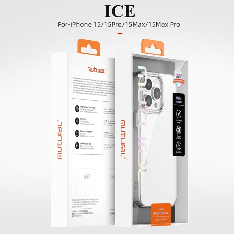 For iPhone 15 Pro Max Mutural Ice Series TPU Phone Case(Transparent) - iPhone 15 Pro Max Cases by Mutural | Online Shopping UK | buy2fix