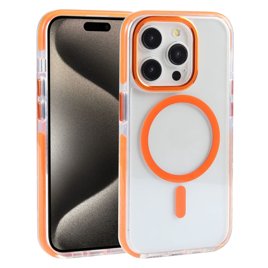 For iPhone 15 Pro Max Mutural Cushion Series MagSafe Magnetic Phone Case(Orange) - iPhone 15 Pro Max Cases by Mutural | Online Shopping UK | buy2fix