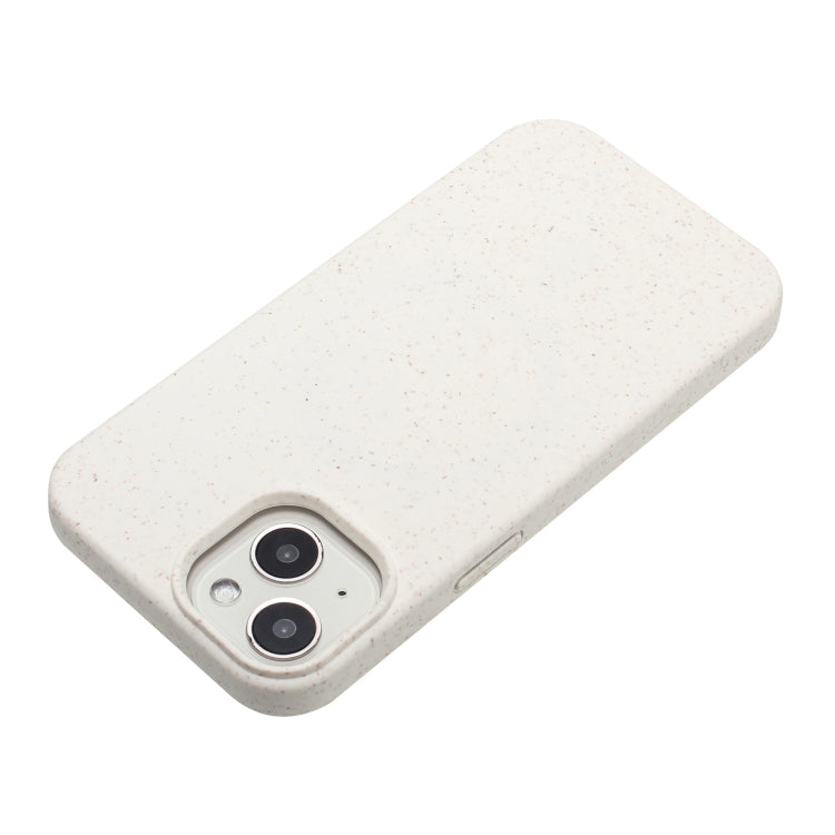 For iPhone 15 Wheat MagSafe Magnetic Straw Material + TPU Phone Case(White) - iPhone 15 Cases by buy2fix | Online Shopping UK | buy2fix
