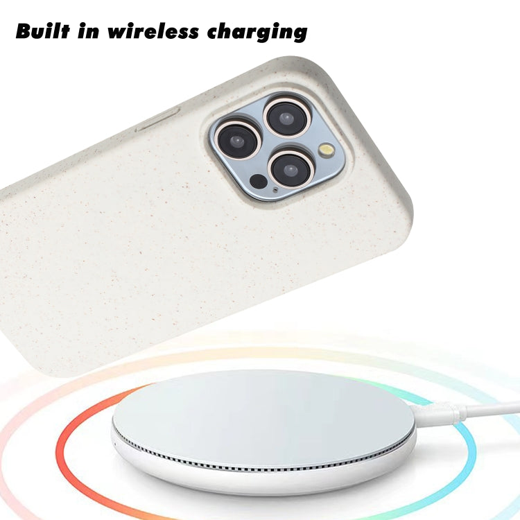 For iPhone 12 Pro Max Wheat MagSafe Magnetic Straw Material + TPU Phone Case(White) - iPhone 12 Pro Max Cases by buy2fix | Online Shopping UK | buy2fix