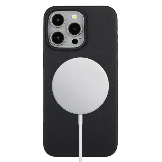 For iPhone 11 Pro Wheat MagSafe Magnetic Straw Material + TPU Phone Case(Black) - iPhone 11 Pro Cases by buy2fix | Online Shopping UK | buy2fix