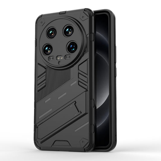 For Xiaomi 14 Ultra 5G Punk Armor 2 in 1 PC + TPU Phone Case with Holder(Black) - 14 Ultra Cases by buy2fix | Online Shopping UK | buy2fix