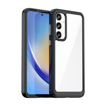 For Samsung Galaxy A55 Colorful Series Acrylic Hybrid TPU Phone Case(Black) - Galaxy Phone Cases by buy2fix | Online Shopping UK | buy2fix