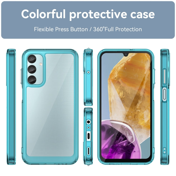 For Samsung Galaxy M15 Colorful Series Acrylic Hybrid TPU Phone Case(Transparent Blue) - Galaxy Phone Cases by buy2fix | Online Shopping UK | buy2fix