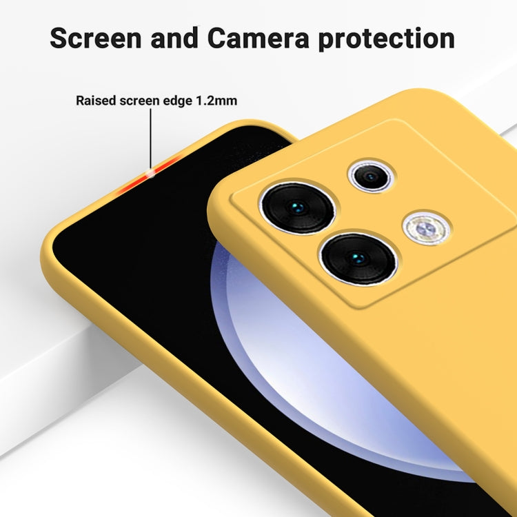 For Infinix Zero 30 5G Solid Color Liquid Silicone Dropproof Full Coverage Protective Case(Yellow) - Infinix Cases by buy2fix | Online Shopping UK | buy2fix