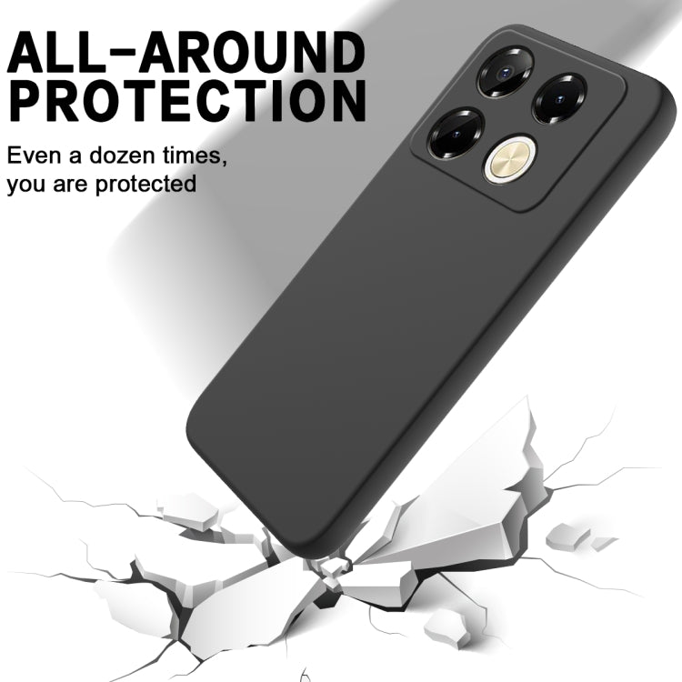For Infinix Note 40 Pro 4G Solid Color Liquid Silicone Dropproof Full Coverage Protective Case(Black) - Infinix Cases by buy2fix | Online Shopping UK | buy2fix