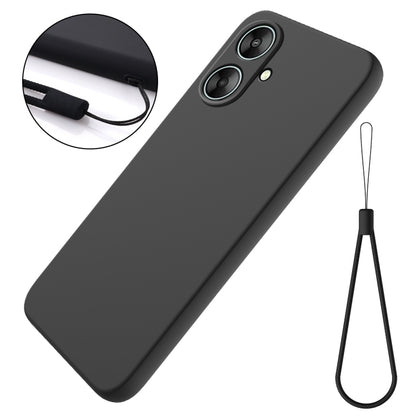 For Xiaomi Poco M6 5G/Redmi 13C 5G/13R 5G Solid Color Liquid Silicone Dropproof Full Coverage Phone Case(Black) - 13C Cases by buy2fix | Online Shopping UK | buy2fix