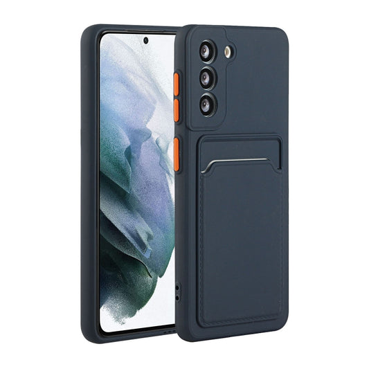 For Samsung Galaxy A55 Card Slot Design Shockproof TPU Phone Case(Dark Blue) - Galaxy Phone Cases by buy2fix | Online Shopping UK | buy2fix