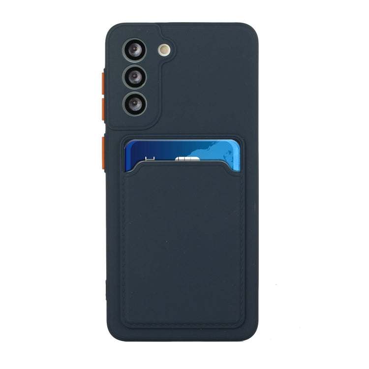 For Samsung Galaxy A55 Card Slot Design Shockproof TPU Phone Case(Dark Blue) - Galaxy Phone Cases by buy2fix | Online Shopping UK | buy2fix