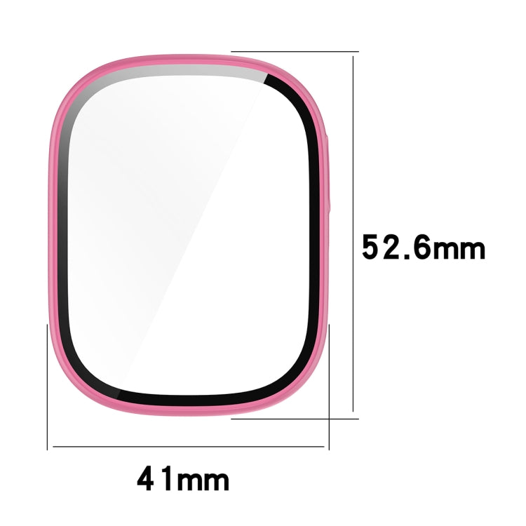 For Xplora X6 Children PC + Tempered Film Integrated Watch Protective Case(Pink) - Watch Case by buy2fix | Online Shopping UK | buy2fix