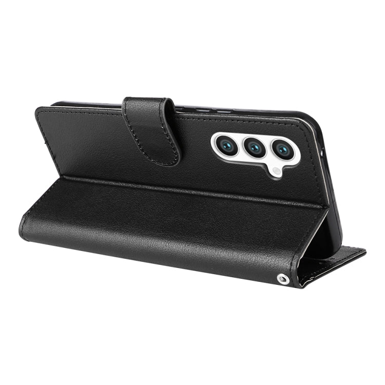 For Samsung Galaxy S24 5G 3-Card Slots Multifunctional Leather Phone Case(Black) - Galaxy S24 5G Cases by buy2fix | Online Shopping UK | buy2fix