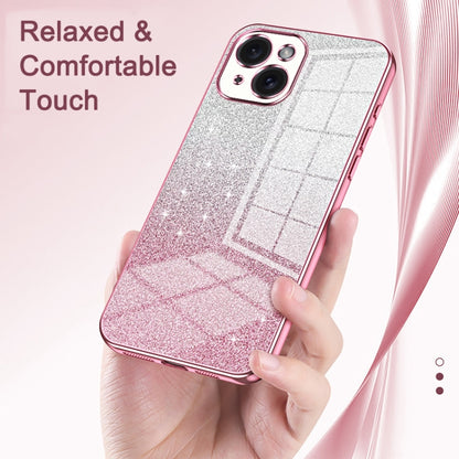 For iPhone 16 Pro Max Gradient Glitter Powder Electroplated Phone Case(Purple) - iPhone 16 Pro Max Cases by buy2fix | Online Shopping UK | buy2fix