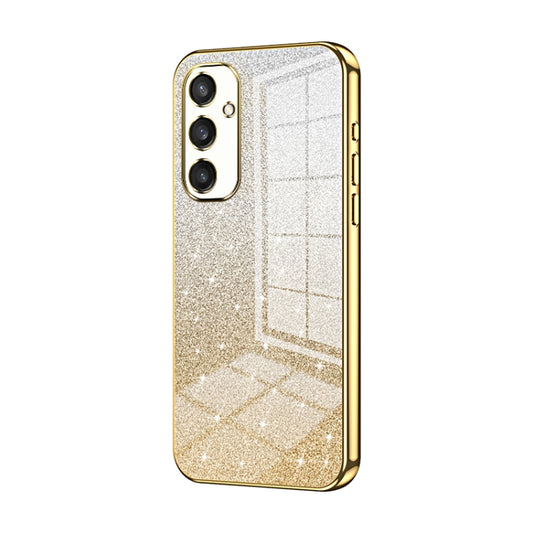For Samsung Galaxy S24 5G Gradient Glitter Powder Electroplated Phone Case(Gold) - Galaxy S24 5G Cases by buy2fix | Online Shopping UK | buy2fix