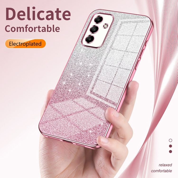 For Samsung Galaxy A72 4G / 5G Gradient Glitter Powder Electroplated Phone Case(Pink) - Galaxy Phone Cases by buy2fix | Online Shopping UK | buy2fix