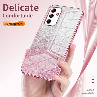 For Samsung Galaxy M53 5G Gradient Glitter Powder Electroplated Phone Case(Transparent) - Galaxy Phone Cases by buy2fix | Online Shopping UK | buy2fix