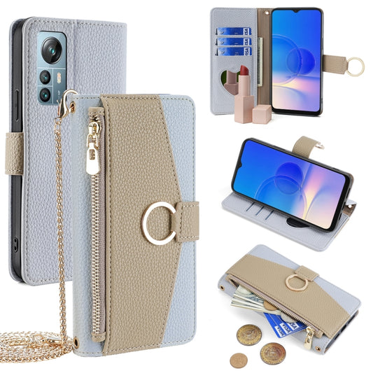 For Blackview A85 Crossbody Litchi Texture Leather Phone Case(Blue) - More Brand by buy2fix | Online Shopping UK | buy2fix