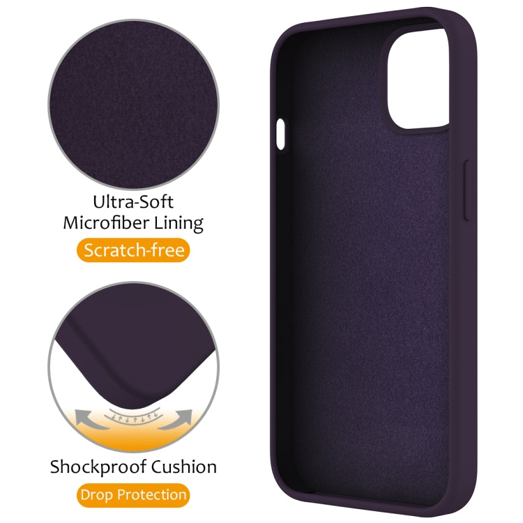 For iPhone 15 Plus MagSafe Magnetic Liquid Silicone Phone Case with Ring Holder(Purple) - iPhone 15 Plus Cases by buy2fix | Online Shopping UK | buy2fix
