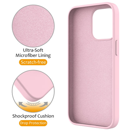 For iPhone 15 Pro Max MagSafe Magnetic Liquid Silicone Phone Case with Ring Holder(Grey Pink) - iPhone 15 Pro Max Cases by buy2fix | Online Shopping UK | buy2fix