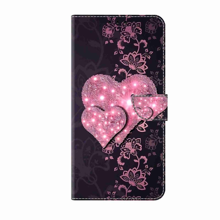 For Samsung Galaxy S24 Ultra 5G Crystal 3D Shockproof Protective Leather Phone Case(Lace Love) - Galaxy S24 Ultra 5G Cases by buy2fix | Online Shopping UK | buy2fix