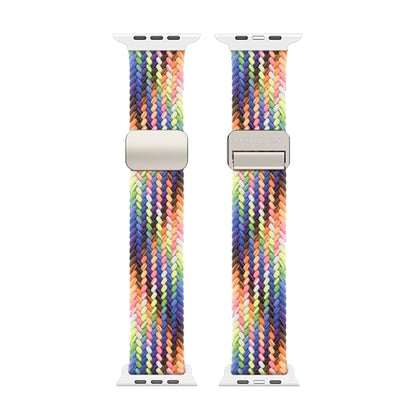 For Apple Watch SE 40mm DUX DUCIS Mixture Pro Series Magnetic Buckle Nylon Braid Watch Band(New Rainbow) - Watch Bands by DUX DUCIS | Online Shopping UK | buy2fix