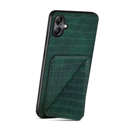 For Samsung Galaxy A34 5G Denior Imitation Crocodile Leather Back Phone Case with Holder(Green) - Galaxy Phone Cases by Denior | Online Shopping UK | buy2fix