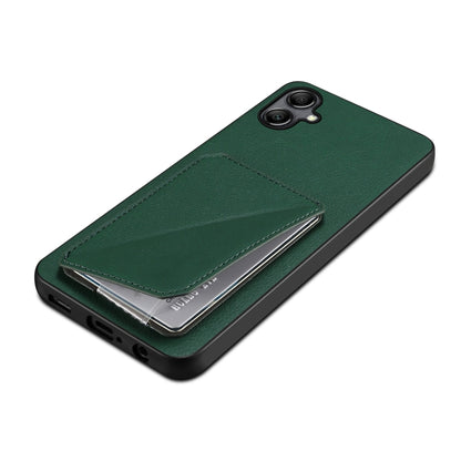 For Samsung Galaxy A22 5G Denior Imitation Calf Leather Back Phone Case with Holder(Green) - Galaxy Phone Cases by Denior | Online Shopping UK | buy2fix