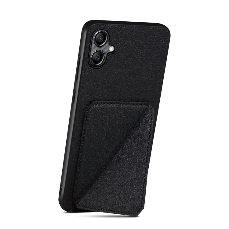 For Samsung Galaxy A52 5G / 4G / A52s Denior Imitation Calf Leather Back Phone Case with Holder(Black) - Galaxy Phone Cases by Denior | Online Shopping UK | buy2fix